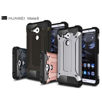 Armor Pattern Hybrid Hard PC+Shockproof Soft TPU Protective Back Cover Case For Huawei 8