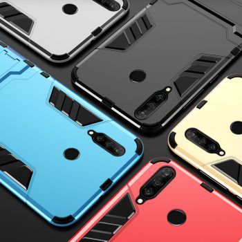 Armor Style Silicone Protective Case With Stand Function For Huawei Nova 4e