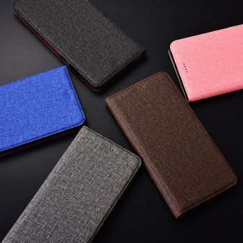 Cotton Fiber Texture Flip PU Leather Protective Case For Huawei Enjoy 9S/9E/9 Plus/Enjoy Max/Enjoy 9