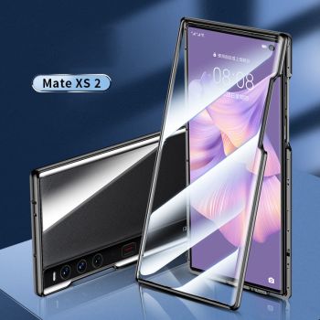 Double Sided Glass Magnetic Adsorption Metal Frame Back Cover For HUAWEI Mate XS 2