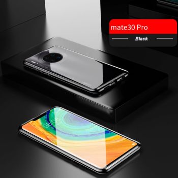 R-just Double Sided Toughened Glass Magnetic Adsorption Metal Frame Back Cover For Huawei Mate 30 Pro/Mate 30