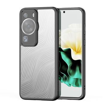 Flowing Lines Frosted Feel PC Back Cover Soft TPU Edge Protective Case For HUAWEI P60 / P60 Pro