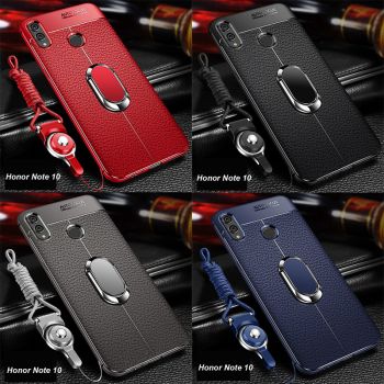 Litchi Grain Leather Touch Feeling Soft Silicone Case For Huawei Honor Note 10/Honor V10/Honor 10 Lite/Honor 10