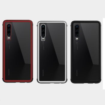LoveMei Shadow Series Tempered Glass Back Cover With Metal+TPU Frame For Huawei P30