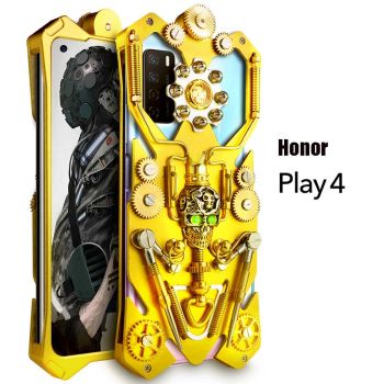 Simon Gothic Steampunk Mechanical Gear Metal Protective Case For HUAWEI Honor Play 4