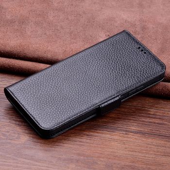 Wallet Style Genuine Leather Flip Stand Protective Case For HUAWEI Nova 4e