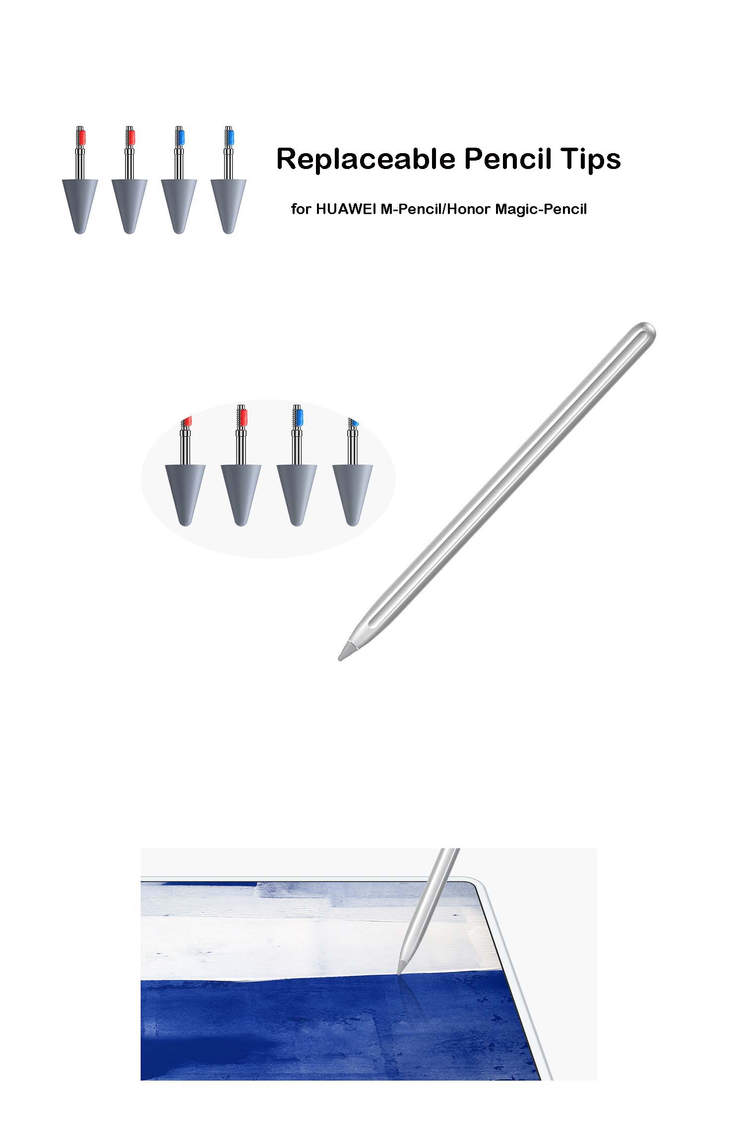 4 Replaceable Pencil Tips